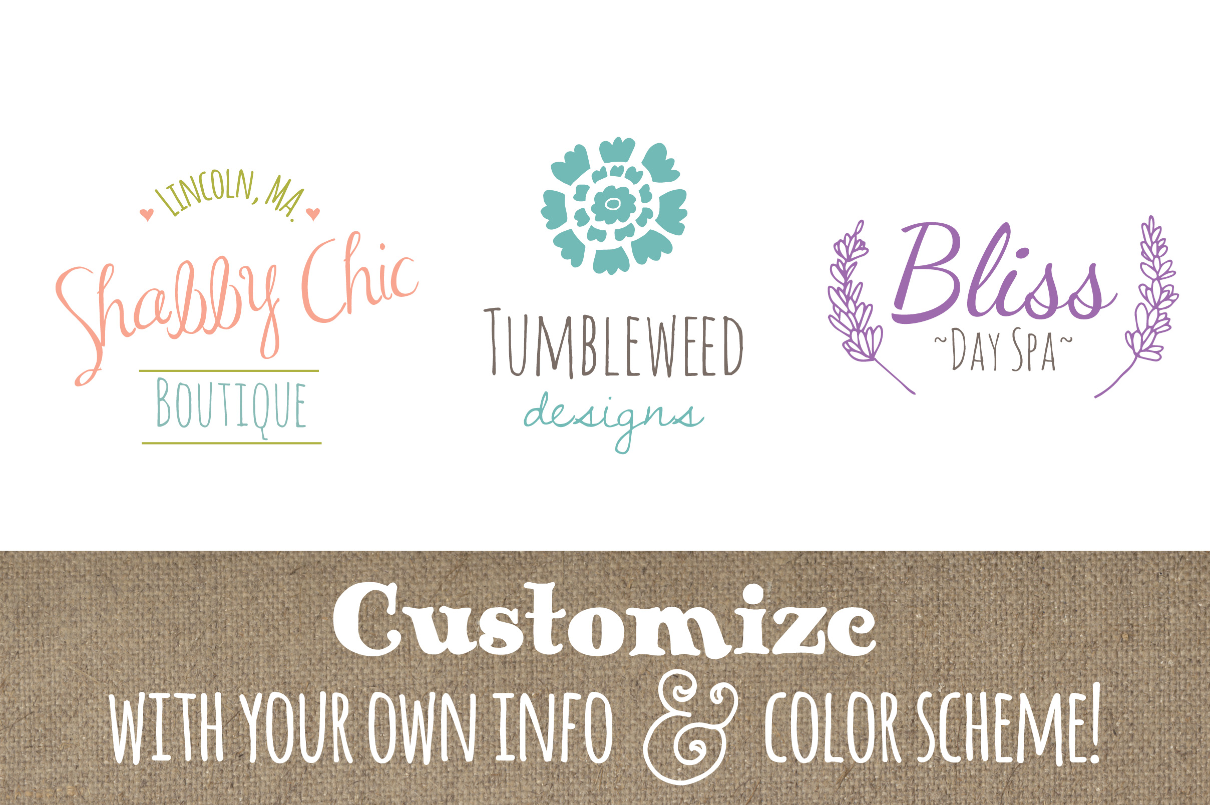 Cute Premade Logo Set 2 – Whimsical Branding for Small Businesses That Actually Works