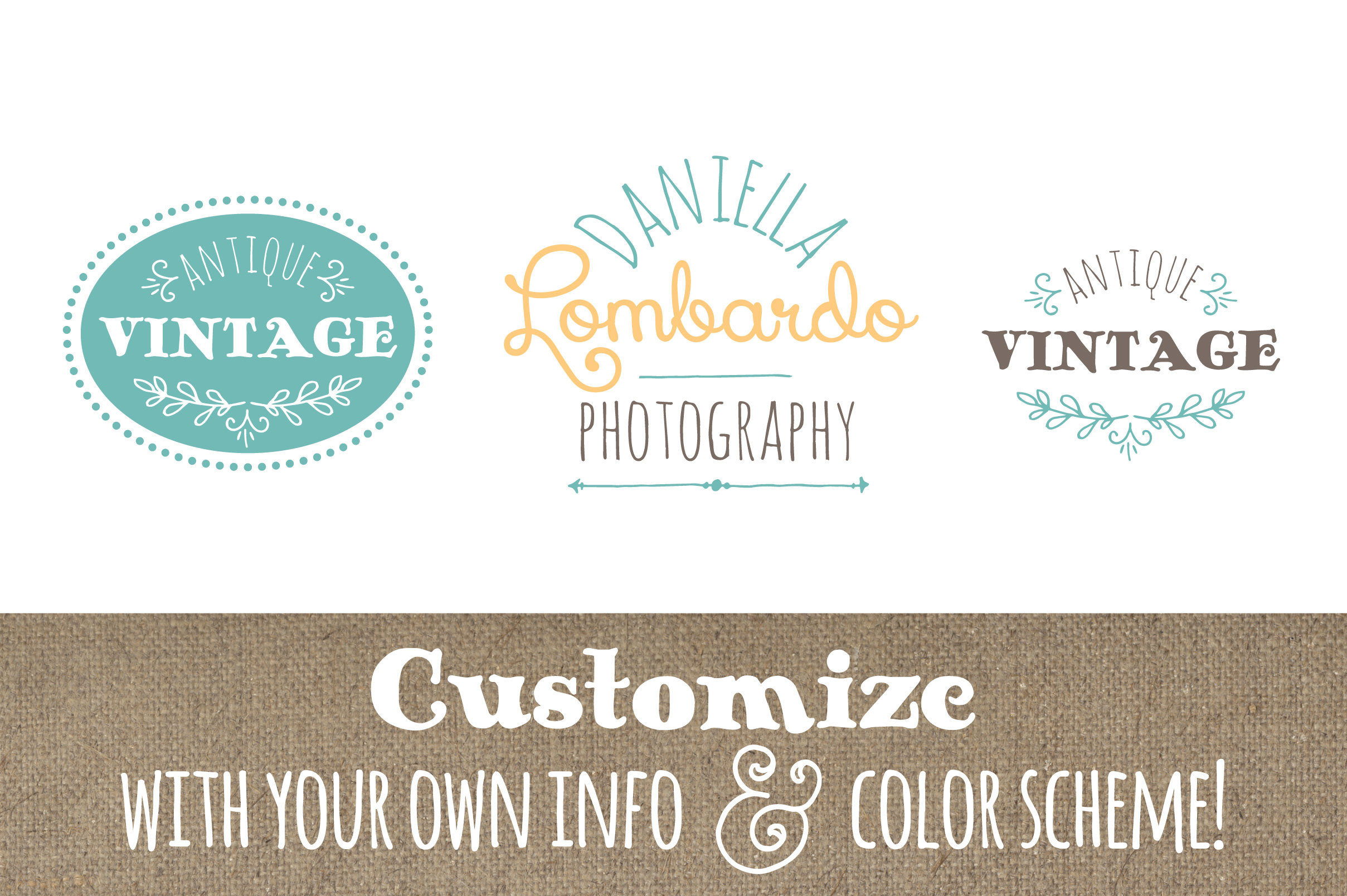 Cute Premade Logo Set 3: Whimsical Templates for Your Small Business Brand