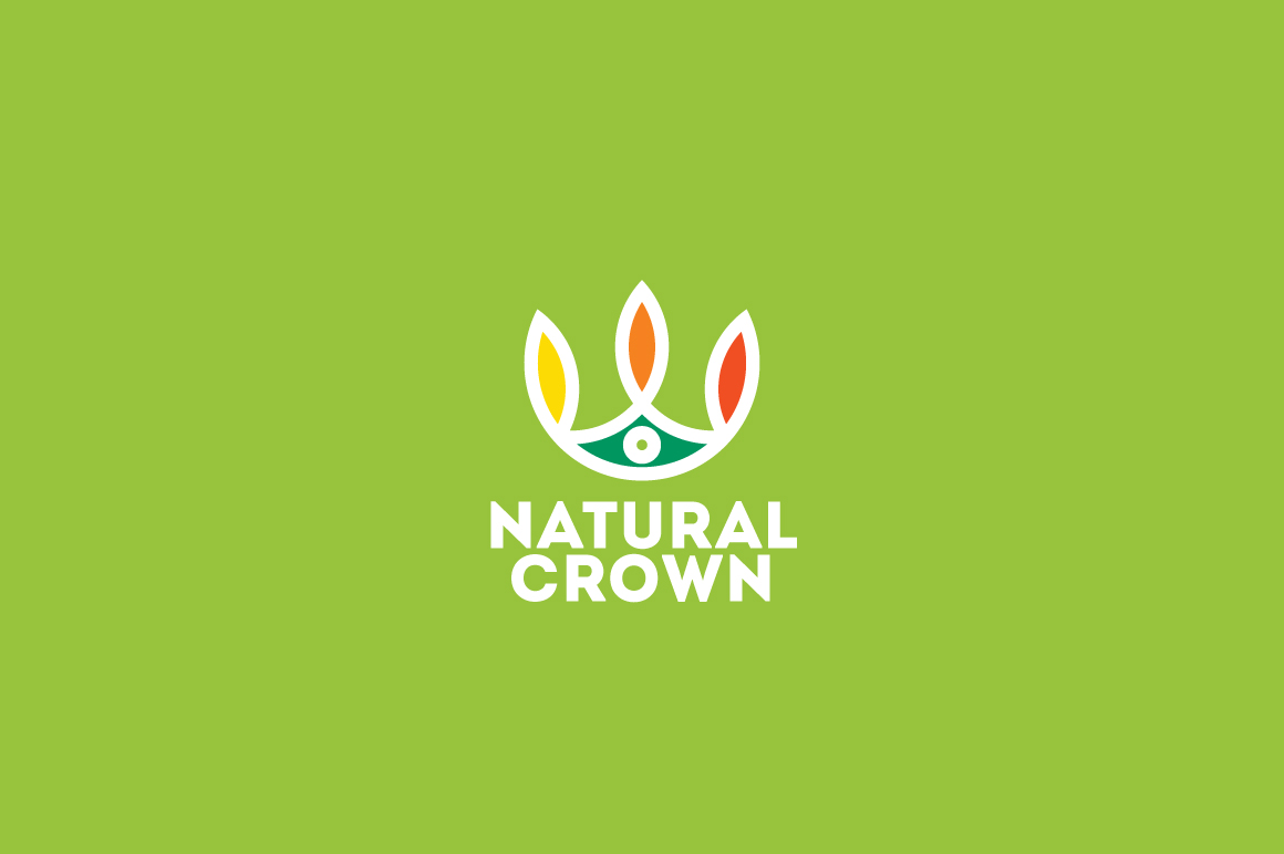Natural Crown Logo Template for Modern Branding