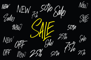 New Sale: 23 Hand Lettered Retail Graphics Set