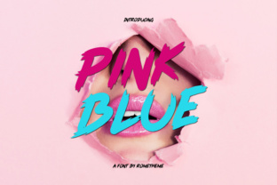 Pink Blue: A Modern Hand-Drawn Typeface for Creators