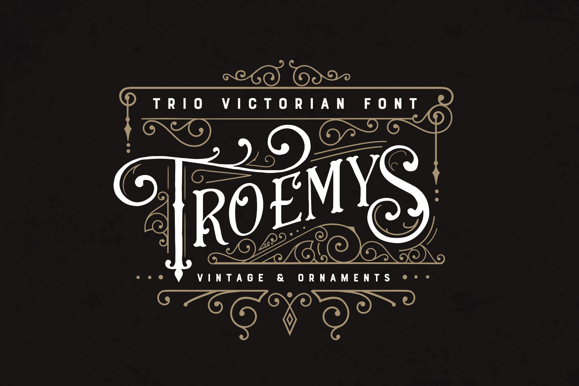Troemys Font Trio: Vintage Victorian Design for Modern Creators
